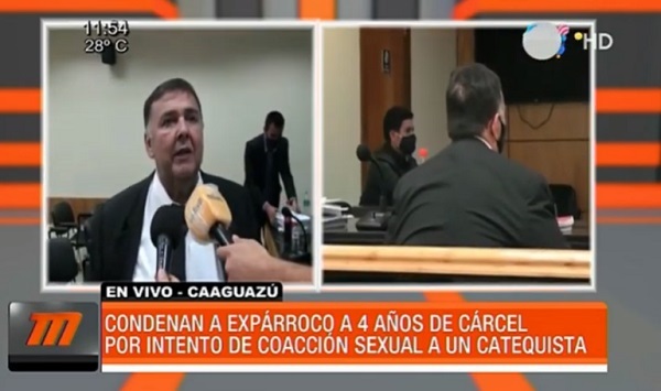 Sentencian a cuatro años de cárcel a excura por intento de coacción sexual