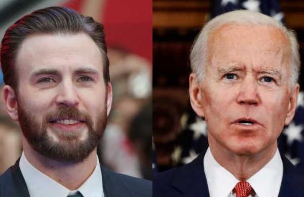 Chris Evans comparte una imagen que 'demuestra' que él y Joe Biden son la misma persona - C9N