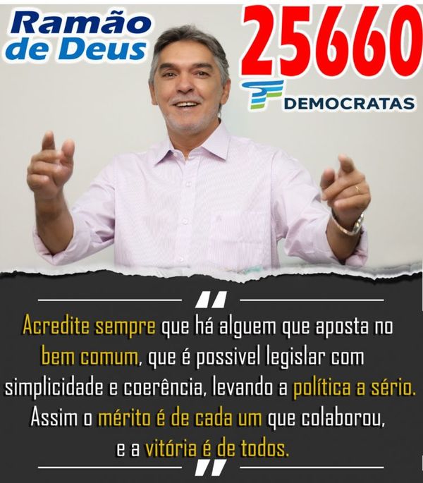 Ramâo de Deus 25660 para vereador de Ponta Porâ