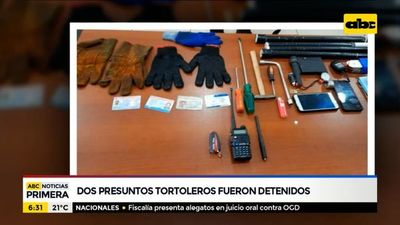 Dos presuntos tortoleros fueron detenidos - ABC Noticias - ABC Color