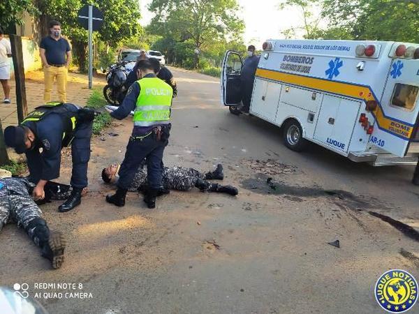 Linces, heridos en accidentes de tránsito en Luque •