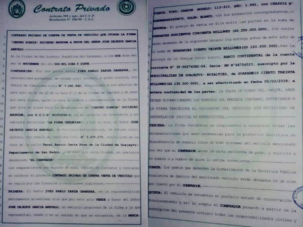 Concejal de San Pedro compró camión con dinero de royalties