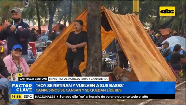 Campesinos ya se retiran de Asunción, según ministro del MAG - Factor Clave - ABC Color
