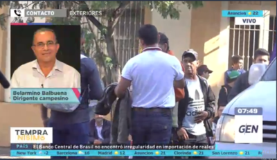HOY / Belarmino Balbuena, dirigente campesino, sobre protestas que se dio en estos días