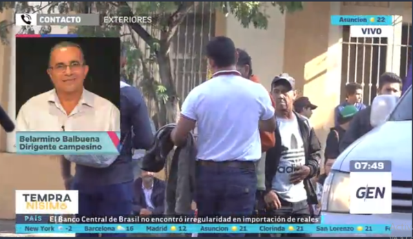 HOY / Belarmino Balbuena, dirigente campesino, sobre protestas que se dio en estos días