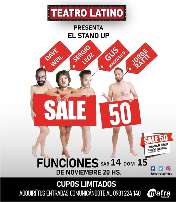 Show de stand up Sale 50 continúa este fin de semana en el Teatro Latino