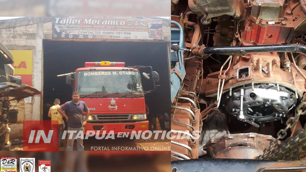 MECANICO DONÓ MANO DE OBRA PARA REPARAR HIDRANTE DE BOMBEROS DE MAYOR OTAÑO