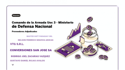 Resultados de contrataciones del Comando de la Armada Uoc 3 / Ministerio de Defensa Nacional en el mes de octubre  del 2020
