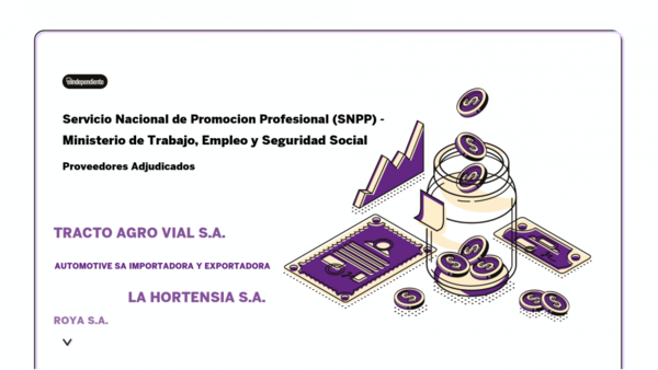 Resultados de contrataciones del Servicio Nacional de Promocion Profesional  (SNPP) / Ministerio de Trabajo, Empleo y Seguridad Social en el mes de octubre  del 2020