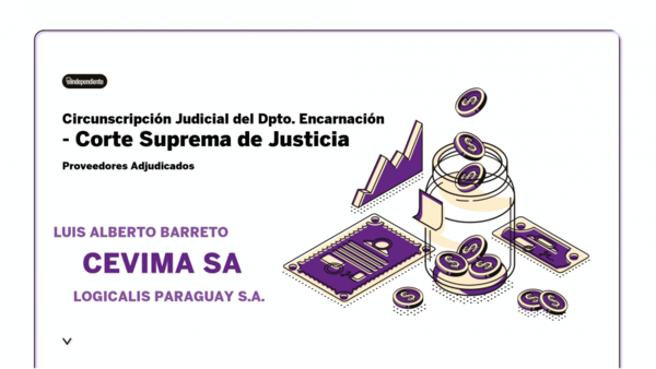 Resultados de contrataciones de la Circunscripción Judicial del Dpto. Encarnación / Corte Suprema de Justicia en el mes de octubre del 2020