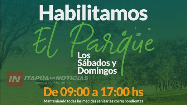HABILITAN OFICIALMENTE PARQUE ECOLÓGICO DE SAN JUAN DEL PARANÁ