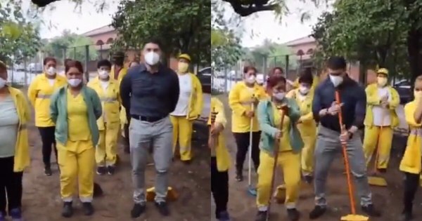 La Nación / Viral: Intendente “Nenecho” baila “mayonesa” con barrenderas