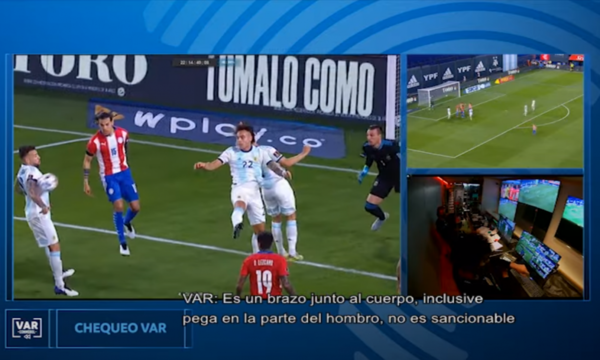 Las apreciaciones del VAR en el partido entre Paraguay y Argentina