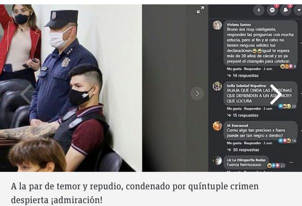 Condenado a la pena máxima por quíntuple crimen tiene admiradoras