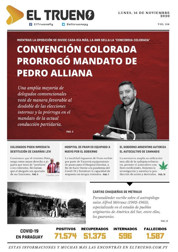 E-paper 16 de Noviembre 2020 - El Trueno