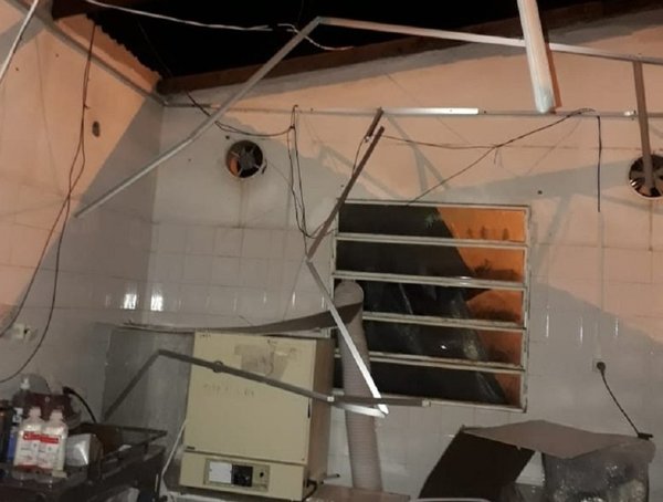 Tormenta deja importantes daños en Hospital de Limpio · Radio Monumental 1080 AM