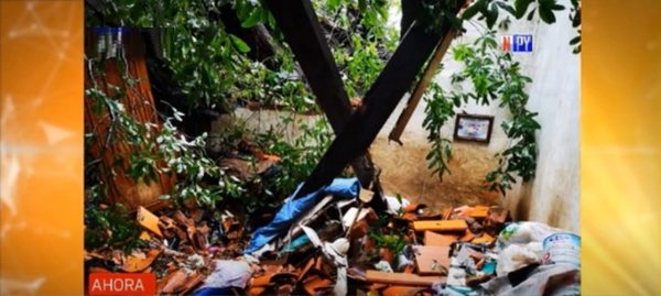 Niña quedó atrapada bajo escombros tras caída de árbol sobre su casa | Noticias Paraguay