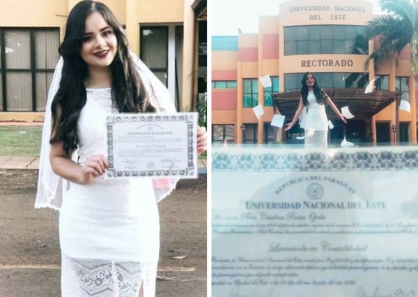 Recibió su diploma vestida de novia porque su mamá le decía “nde título la nde menarã” - Megacadena — Últimas Noticias de Paraguay