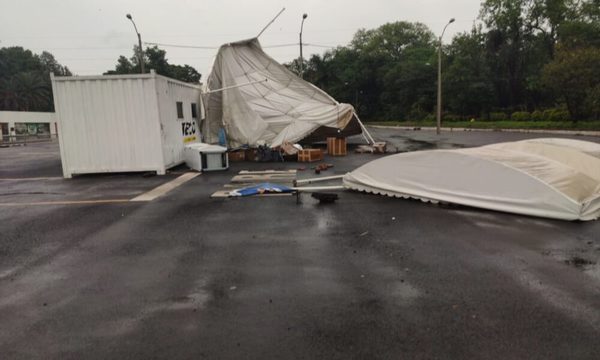 Toma de muestras COVID-19 en la Caminera quedó destruida por tormentas y está inhabilitada