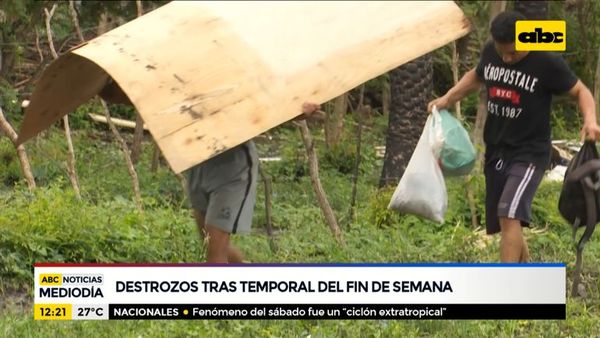 Destrozos en Limpio tras temporal del fin de semana - ABC Noticias - ABC Color