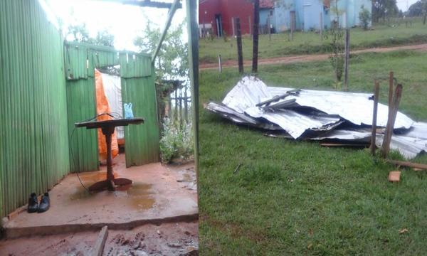 Temporal dejó sin techo a humilde familia de Coronel Oviedo – Prensa 5