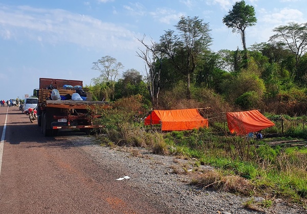 Concepción: personas sin tierras acampan a la espera de mensura judicial