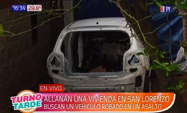 Hallan vehículo robado en vivienda de San Lorenzo