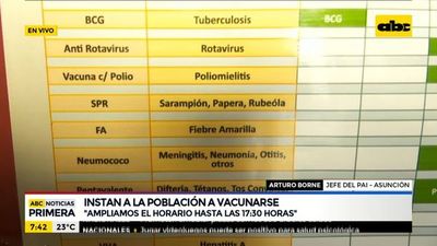 Instan a la población a vacunarse - ABC Noticias - ABC Color