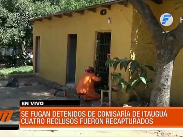 Recapturan a cuatro reclusos que se fugaron de comisaría en Itauguá