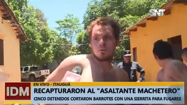 Recapturan al "machetero" en Itauguá