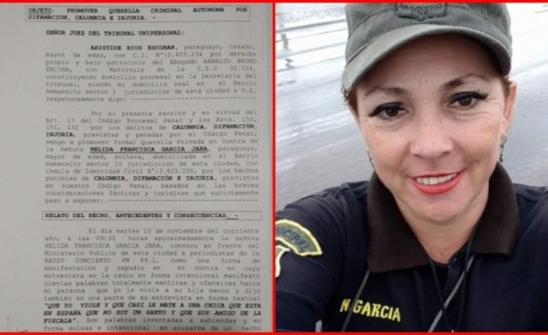 Exagente de PMT querellada por difamación y calumnia a bombero