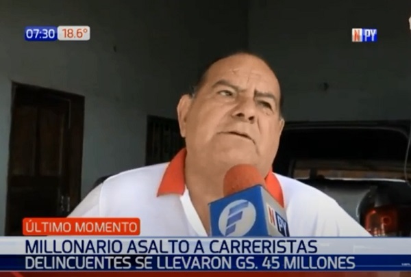 Asaltan a "carrerista" y se llevan G. 45 millones