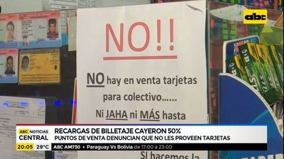 Recargas de billetaje electrónico cayeron en un 50% - Nacionales - ABC Color