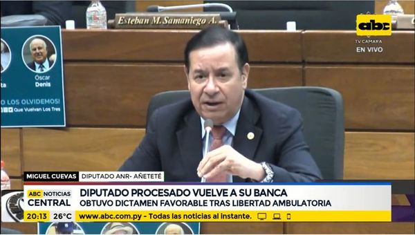 Miguel Cuevas volvió a la Cámara de Diputados - ABC Noticias - ABC Color