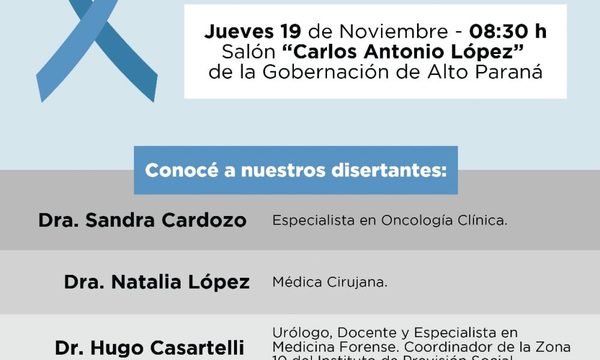 Realizan charla sobre prevención del cáncer de próstata en la Gobernación