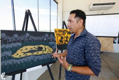 Presentan exposición del artista plástico Basybuky “El grito del pantanal” » Ñanduti
