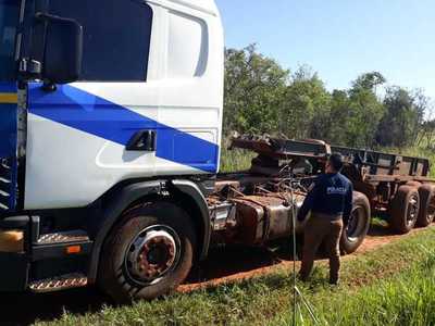 Recuperan un tractocamión robado en Itakyry