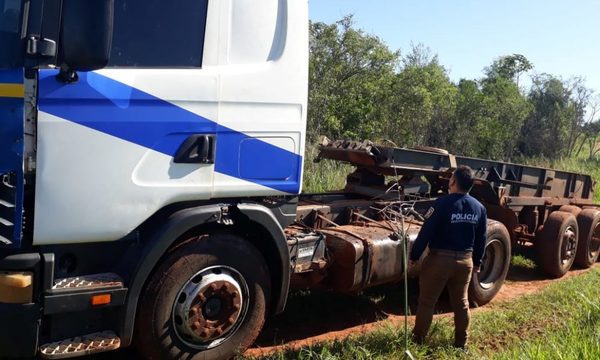Recuperan camión robado en Itakyry