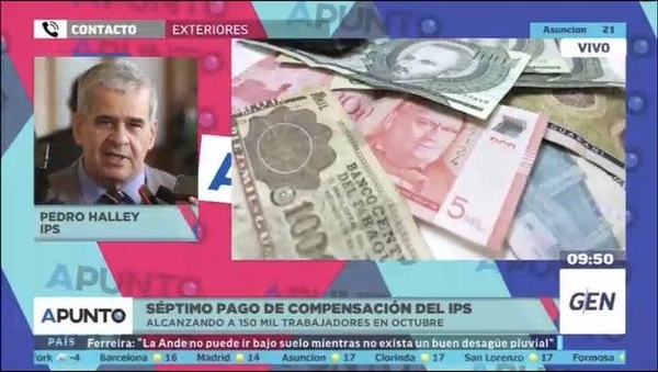 HOY / Pedro Halley, Gerente de Prestaciones Económicas del IPS, sobre el séptimo pago de compensación del IPS