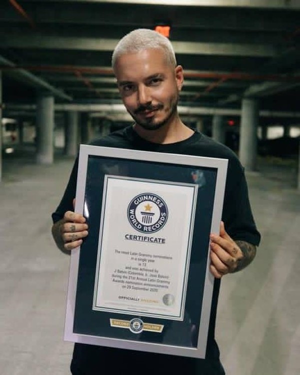 J Balvin hace historia y recibe un Guinness World Récord - Megacadena — Últimas Noticias de Paraguay