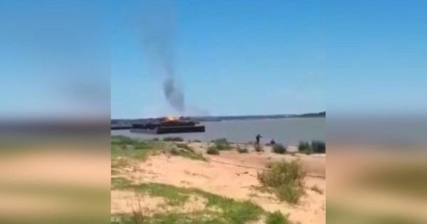 Explosión de barcaza ocurrió en lado argentino del Río Paraguay