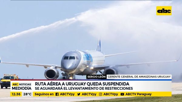 Ruta aérea con Uruguay queda suspendida - ABC Noticias - ABC Color