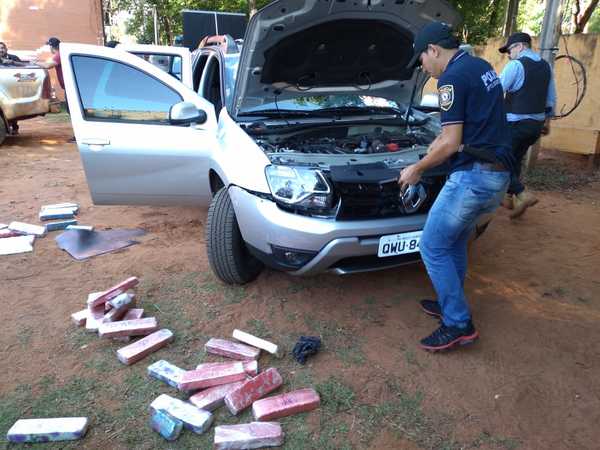 Brasileño fue detenido con drogas incrustadas dentro de su vehículo