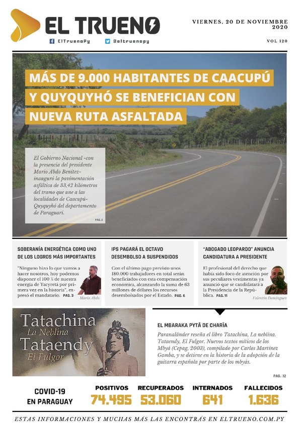 E-paper 20 de Noviembre 2020 - El Trueno