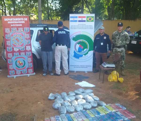 Exconvicto brasileño cae con más de 40 kilos de droga en la cabecera del Puente de la Amistad