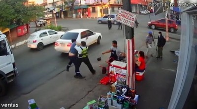 Conductor agredió a un agente de tránsito y a un policía en San Lorenzo