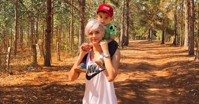 Pati Ginzo y su hijo armaron su arbolito