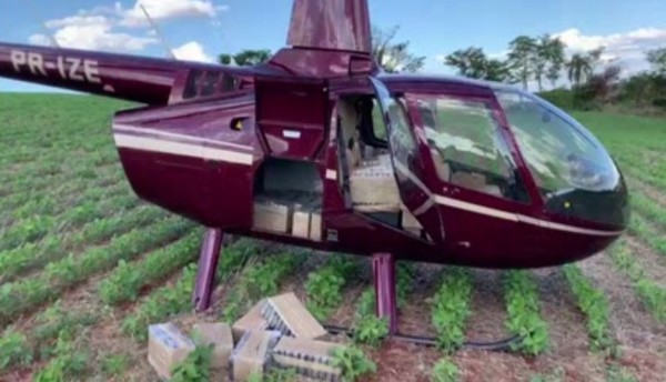 Cae 430 kilos de COCAINA en un HELICOPTERO que fue llevado desde PARAGUAY