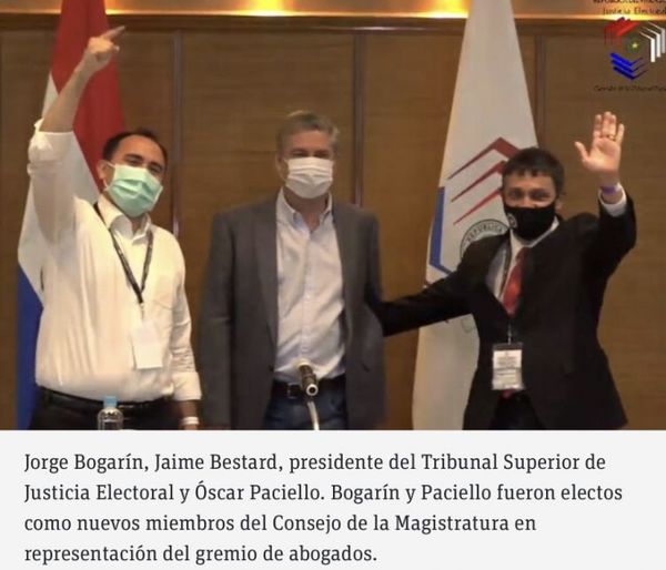 Bogarín y Paciello, electos como miembros del Consejo de la Magistratura