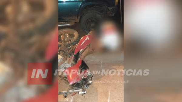 MOTOCICLISTA FALLECIÓ EN ITAPÚA POTY. 